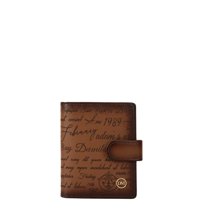 دا ميلانو Multi Slot Leather Card Case - Cognac